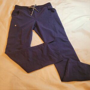 Figs Women's Cargo Scrub Pants Technical Collection Navy Medium/Tall